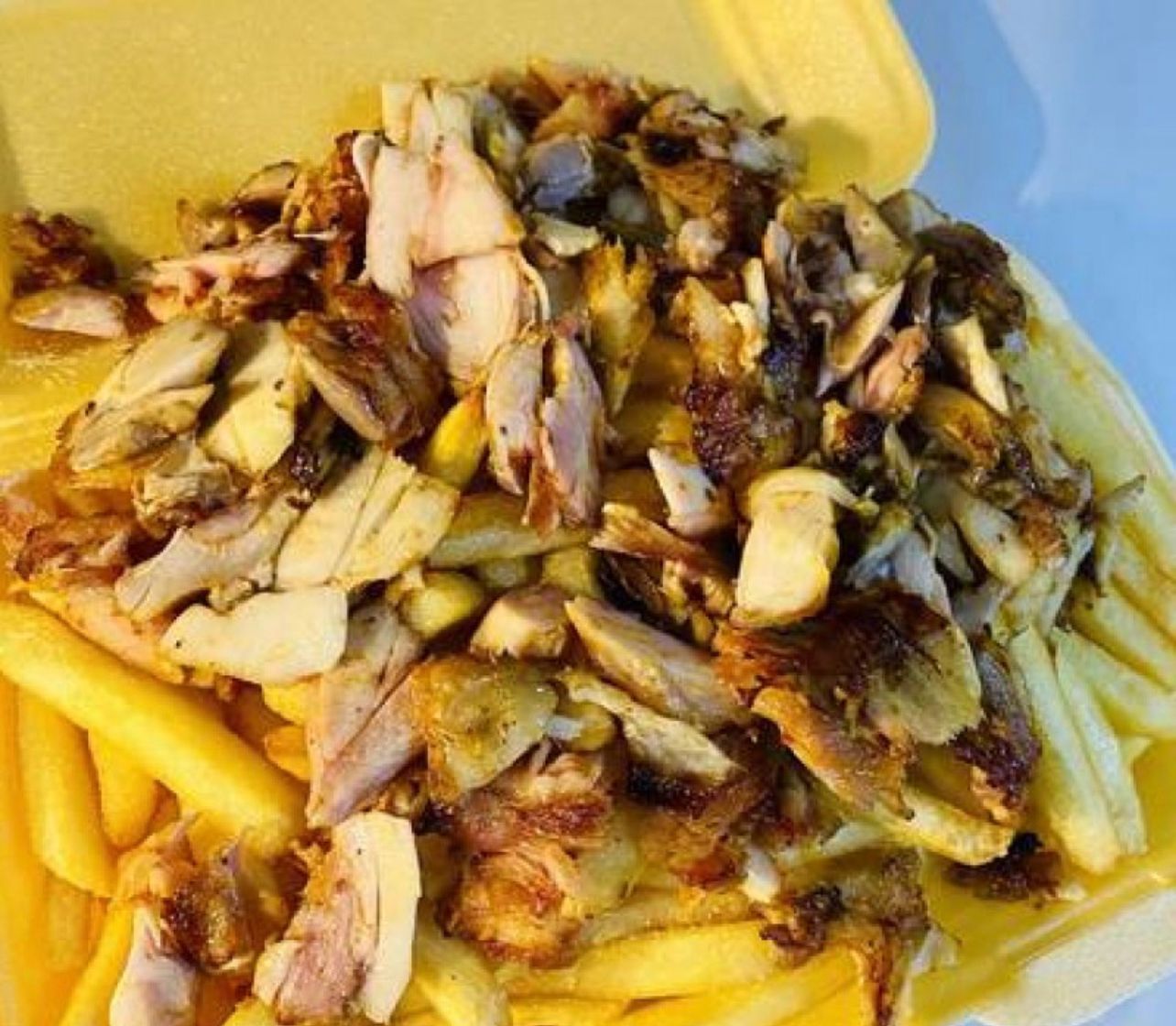 Chicken Doner Meat and Chips image