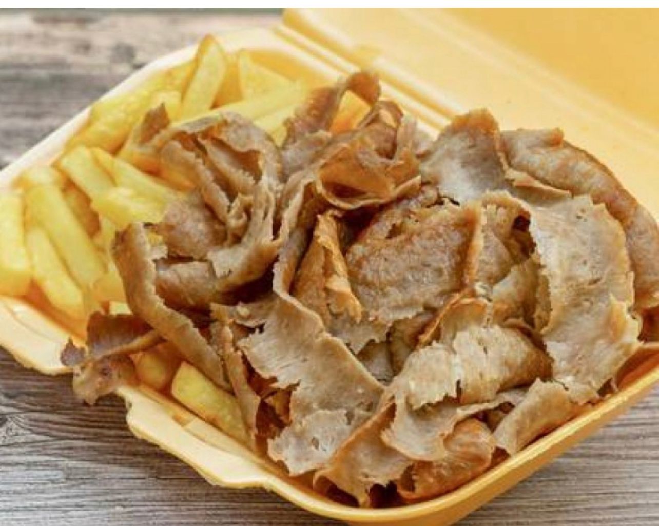 Lamb Doner Meat and Chips image